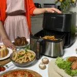 Verschiedene Gerichte der Heißluftfritteuse