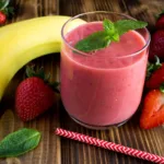Smoothie mit Erdbeere und Banane