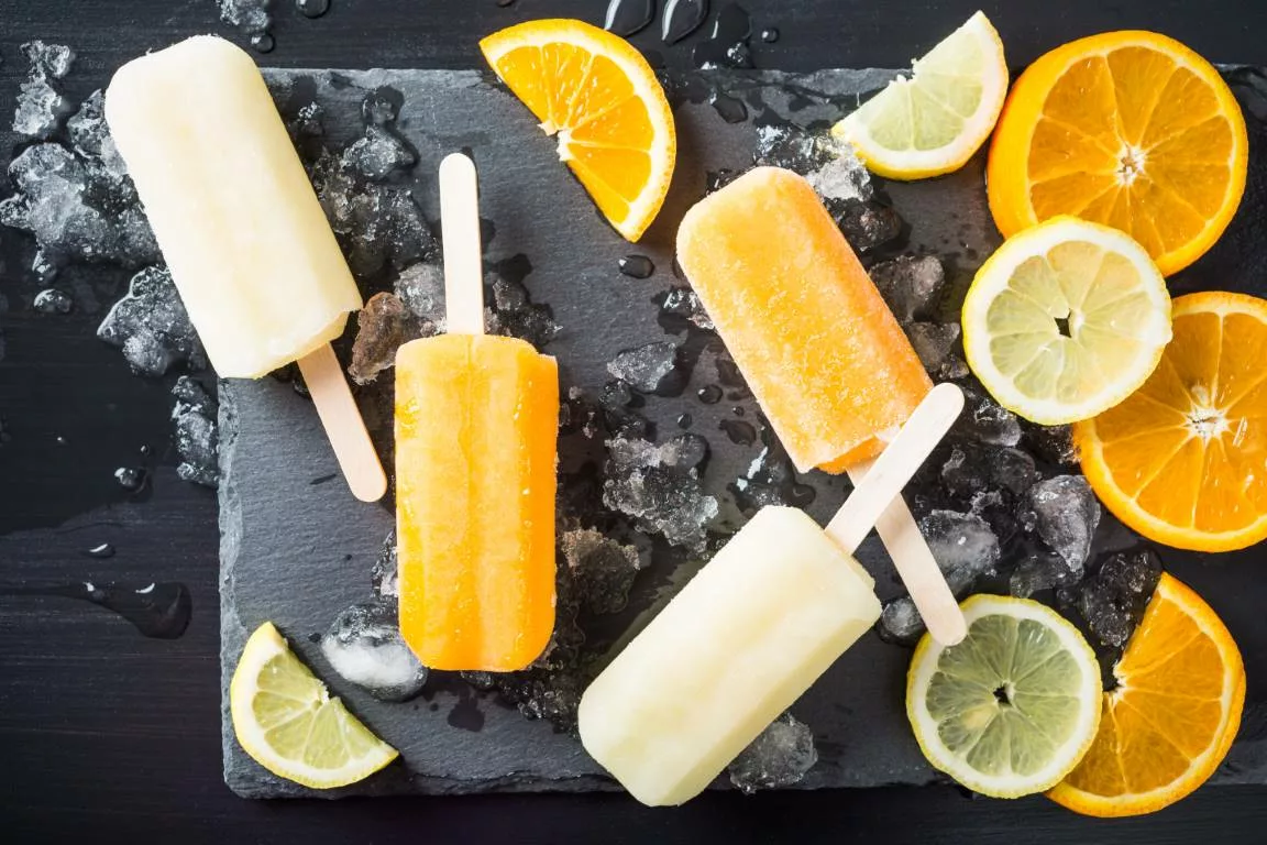 Capri Eis am Stiel mit Orange und Zitrone