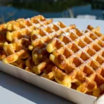 Vegane Waffeln mit Puderzucker