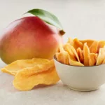 Gedörrte und gezuckerte Mangostreifen