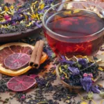 zitrusfrucht tee mischung mit dörrautomat