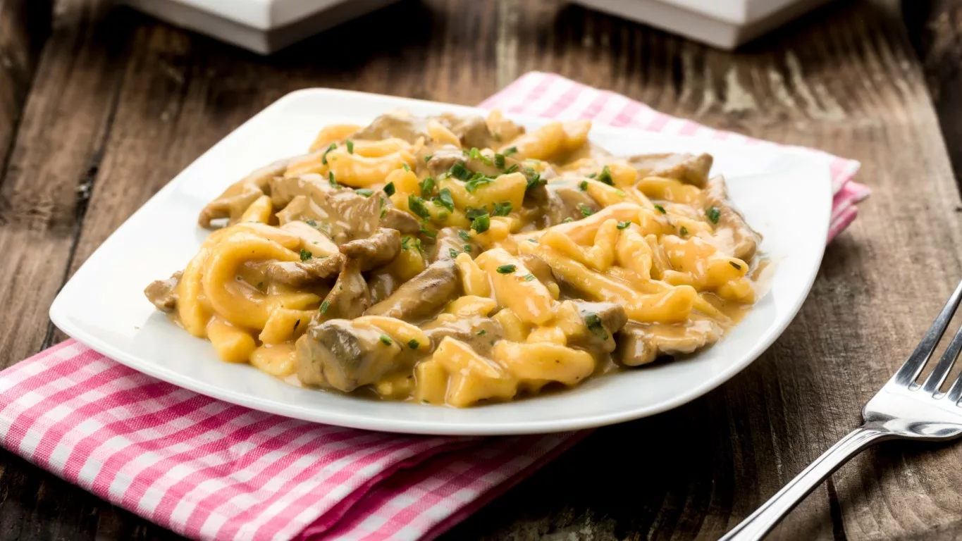 Spätzle mit Champignons