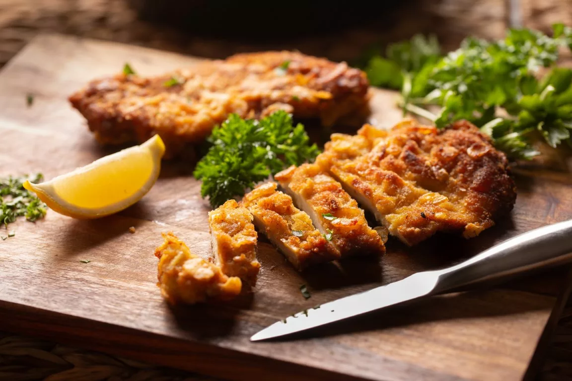Schnitzel aus der Heißluftfritteuse